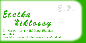 etelka miklossy business card