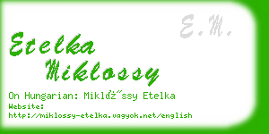 etelka miklossy business card